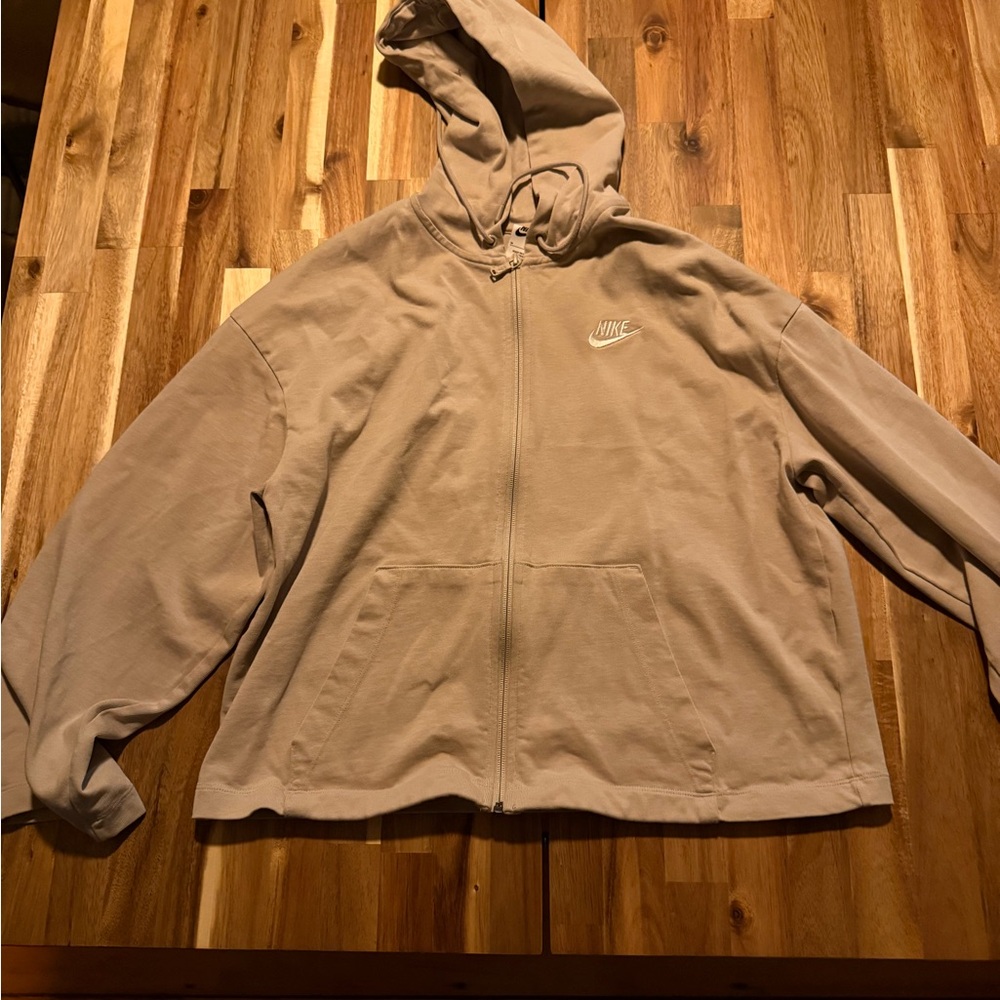 Nike Tan Crop Hoodie